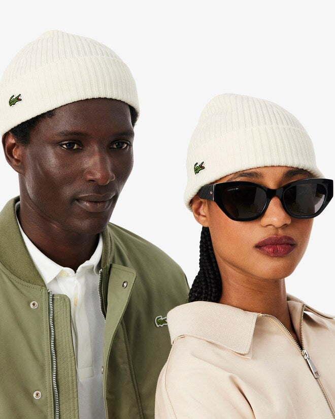 Rib Knit Brushed Wool Beanie